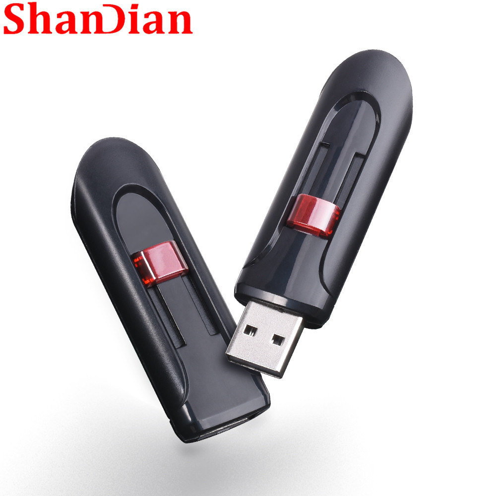 Shandian Scalable USB 2.0 แฟลชไดรฟ ์ 128GB ความเร ็ วสูงไดรฟ ์ ปากกา 64GB Mini Pendrive 32GB Creative ของขวัญ Flashdrive 16GB พลาสติก Thumbdrive 8GB Memory Stick 4GB