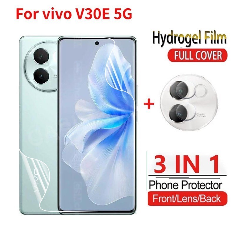 3in1 ฟิล์มไฮโดรเจลกันรอยหน้าจอ เลนส์กล้อง ด้านหลัง สําหรับ Vivo V30e 5G Vivo V30e VivoV30e VivoV30 E