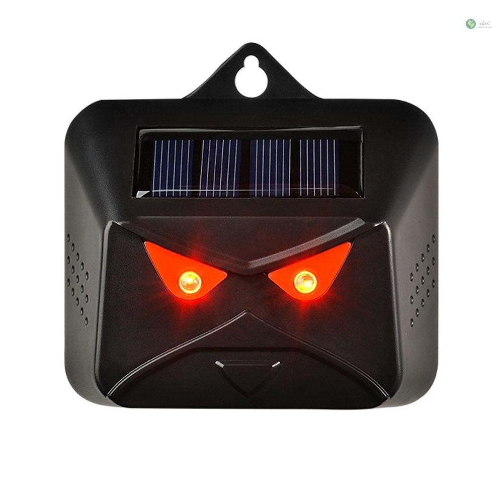 [พร้อมส่ง] เครื่องไล่นก สุนัข แผงพลังงานแสงอาทิตย์ ชนิดซิลิโคน สีแดง ไฟกระพริบ LED