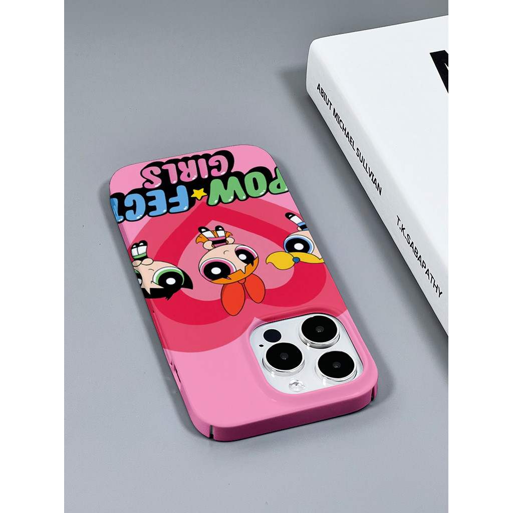 การ ์ ตูนน ่ ารัก Powerpuff Girls hard case แพคเกจเต ็ มรูปแบบ anti drop hard case เคสโทรศัพท ์ เหมาะสําหรับ iPhone 15 14 13 12 11 pro Max se X XR XS Max 7 8 6s Plus & *-
