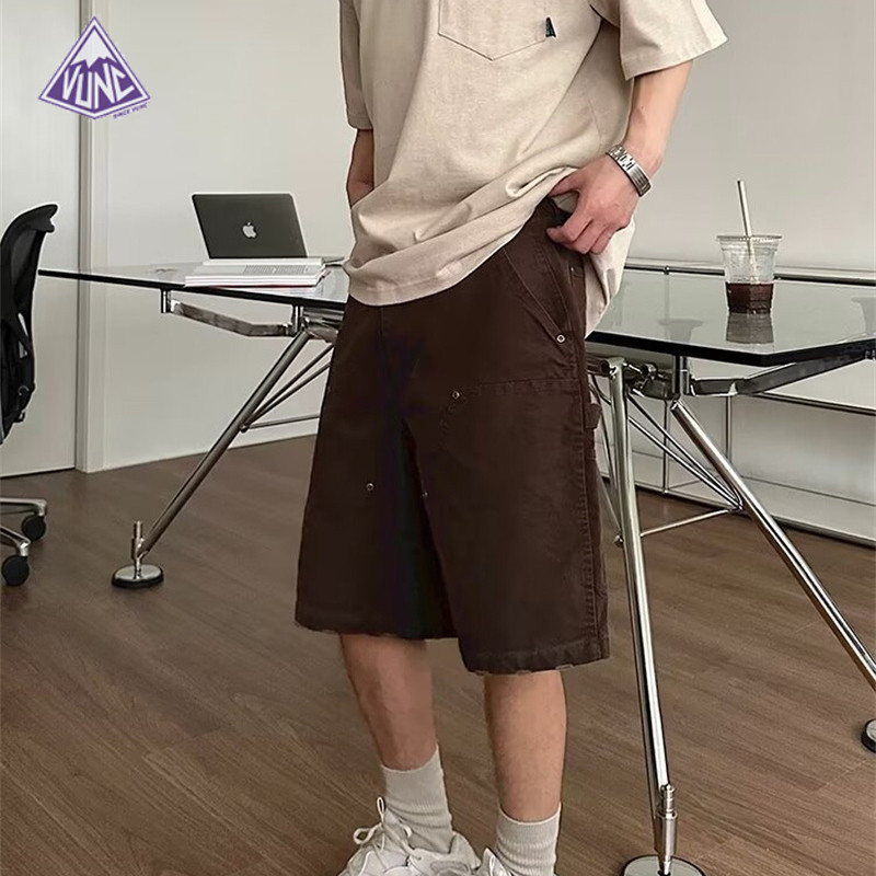 Vunc กางเกงขาสั ้ นผู ้ ชายฤดูร ้ อนเทรนด ์ ใหม ่ แฟชั ่ นการออกแบบเฉพาะกางเกงลําลองหลวมกางเกงขาสั ้ นกีฬาทุกการแข ่ งขัน