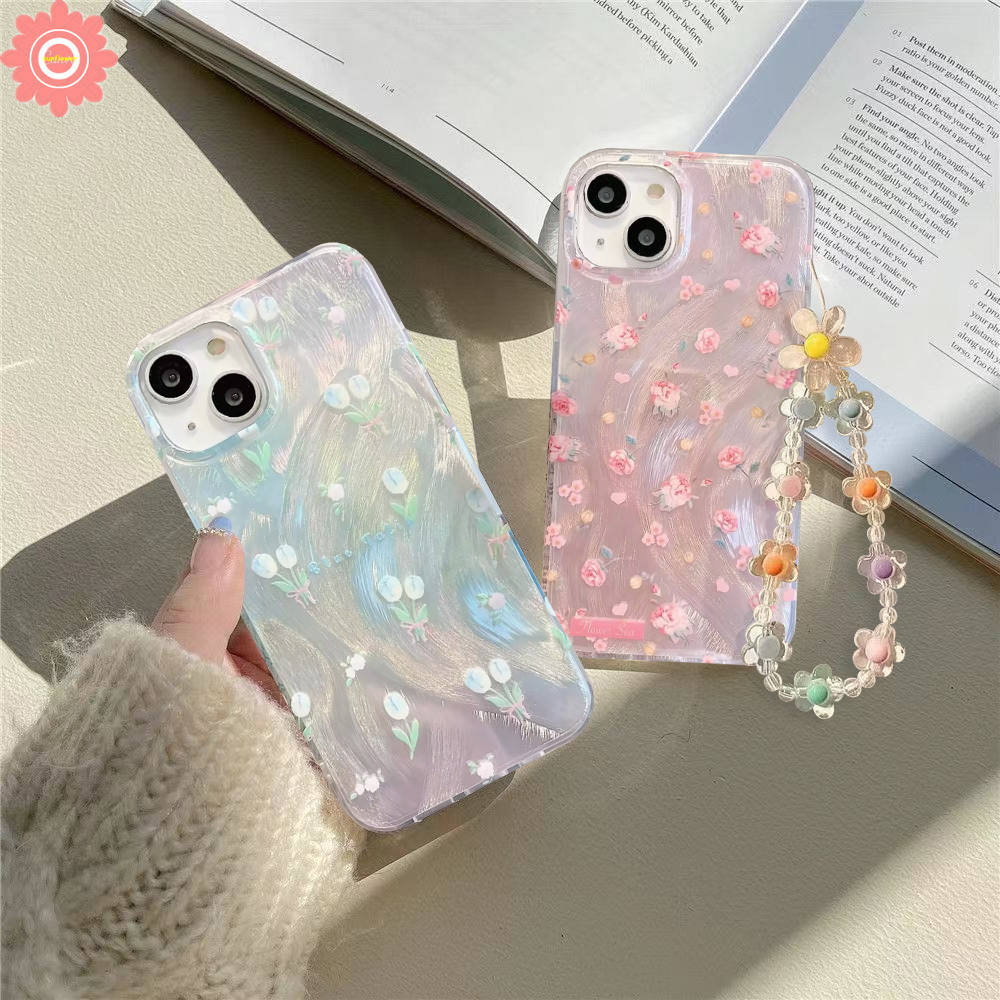 สําหรับ Vivo Y36 Y12s Y27s Y27 Y22 Y21 Y31 Y20 Y17s V25E Y20s Y91 Y51 Y91C V25 Y15s Y100 Y33 Y12i Y35 Y21s V27 Y17 Y30 Y02 Y11 Y16 V29 น ่ ารักโรแมนติกสดดอกทิวลิปดอกไม ้ การ ์ ดฝาครอบ