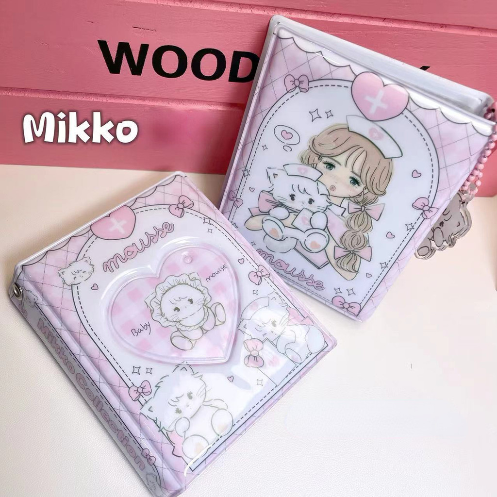 Ins MIKKO Small Card Organizer อัลบั ้ ม 3 นิ ้ ว Idol อัลบั ้ มสาวน ่ ารัก