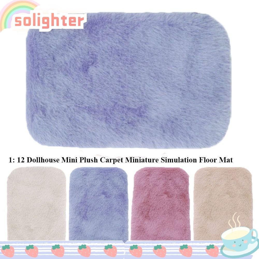 Solighter พร็อพถ่ายรูปตุ๊กตา,17*10ซม./13*22ซม. 1: 12รุ่นจิ๋ว,ที่มีคุณภาพสูงมินิตุ๊กตาพรมจิ๋วตกแต่งตุ๊กตา