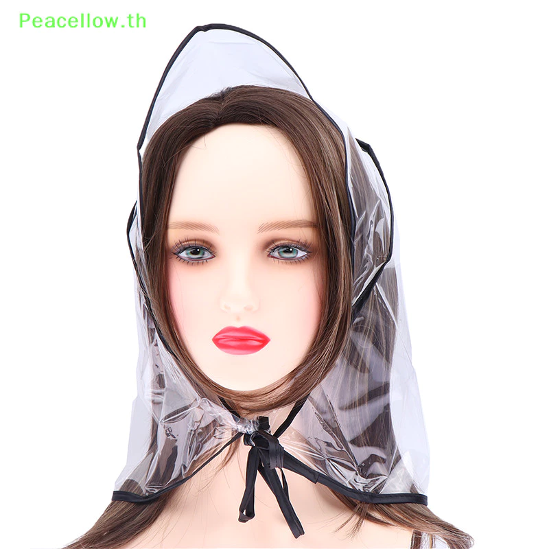 Peacellow หมวกกันฝนพลาสติกสำหรับผู้หญิง thumbnail 3