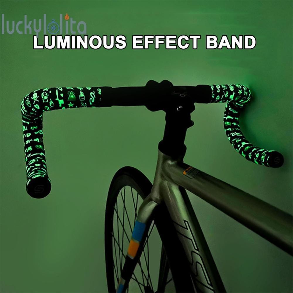 1 คู ่ เทปแฮนด ์ จักรยานถนนเรืองแสง Fixed Gear Handle Cover Strap [luckylolita.th ]