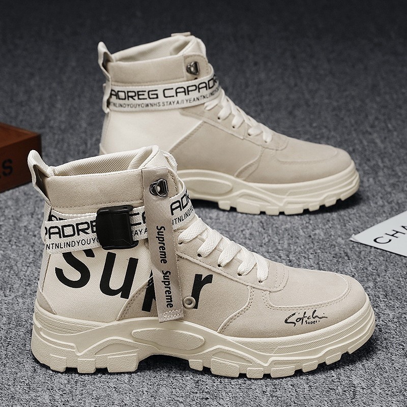 [Cool Man Shoes] 24.5-28cm Martin รองเท้าบูทผู้ชาย บูทมาร์ติน รองเท้าสวม 2024 ใหม่ อเนกประสงค์