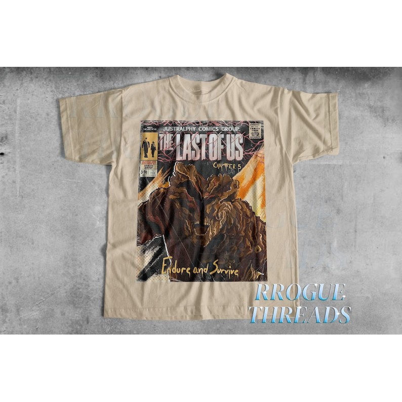 The Last Of Us 2 เสื้อ Tlou 1 Vintage tee หนังสือการ์ตูน The Last of us unisex tee Ellie Williams