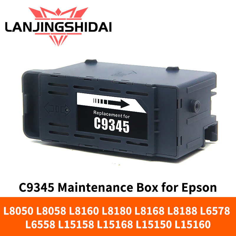 C9345 กล่องบํารุงรักษาสําหรับ Epson L8050 L8058 L8160 L8180 L8168 L8188 L6578 L6558 L18058 L15158 L15168 L15150 L15160 กล่องบํารุงรักษาพร้อมชิป