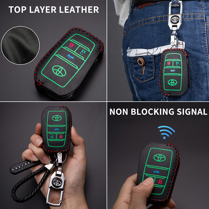 ตกแต่งบ้าน เคสกุญแจ Toyota Avanza Vios Wigo Rush Fortuner Innova Corolla Hilux การปรับเปลี่ยน ปลอกกุญแจ ส่งด่วน สั่งเลย