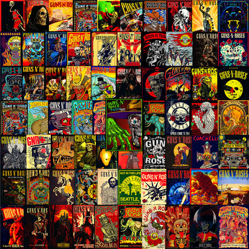 100ชิ้น/เซ็ต ★★★ วงร็อค . สติ๊กเกอร์คู่มือไดอารี่ Guns N Roses Q-1 ★★★ Diy แฟชั่นสมุดภาพอัลบั้มตกแต่