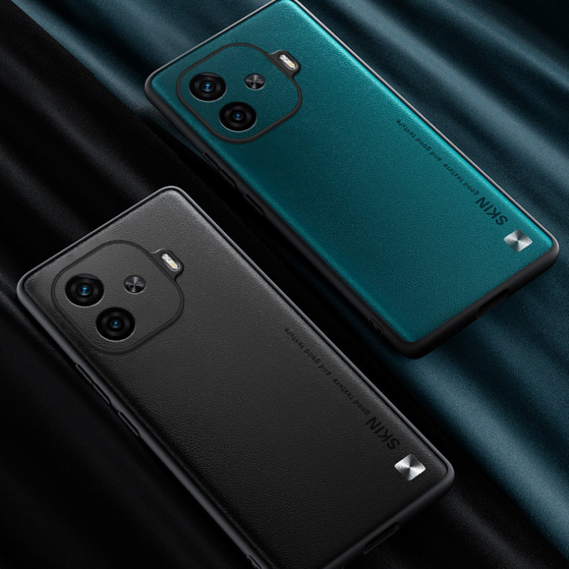 สําหรับ Vivo IQOO Z9 Turbo Z9X ธรรมดา PU หนังซิลิโคนกันกระแทกกันชนด ้ านหลังเคสโทรศัพท ์ สําหรับ IQOO Z9turbo Z9