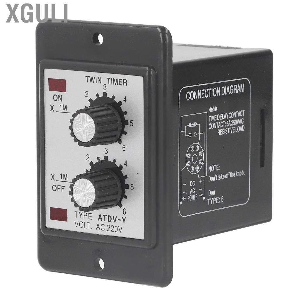Xguli Twin Timer Relay 6M Reciprocating Cycle Delay Controller Double Rela