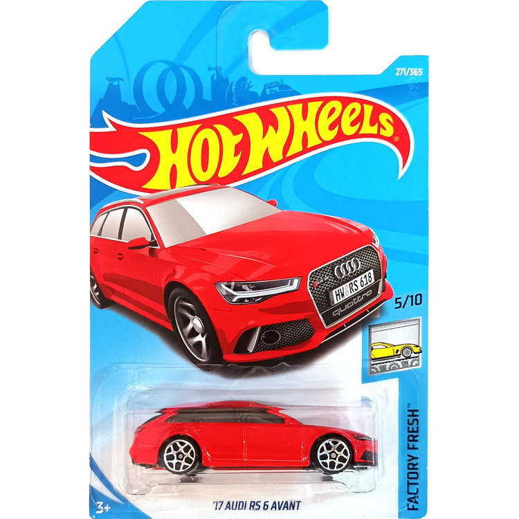 2018 Batch European Series Car Model Hot Wheels No. 271 สีแดง 17Audi Audi RS6 Travel Avant