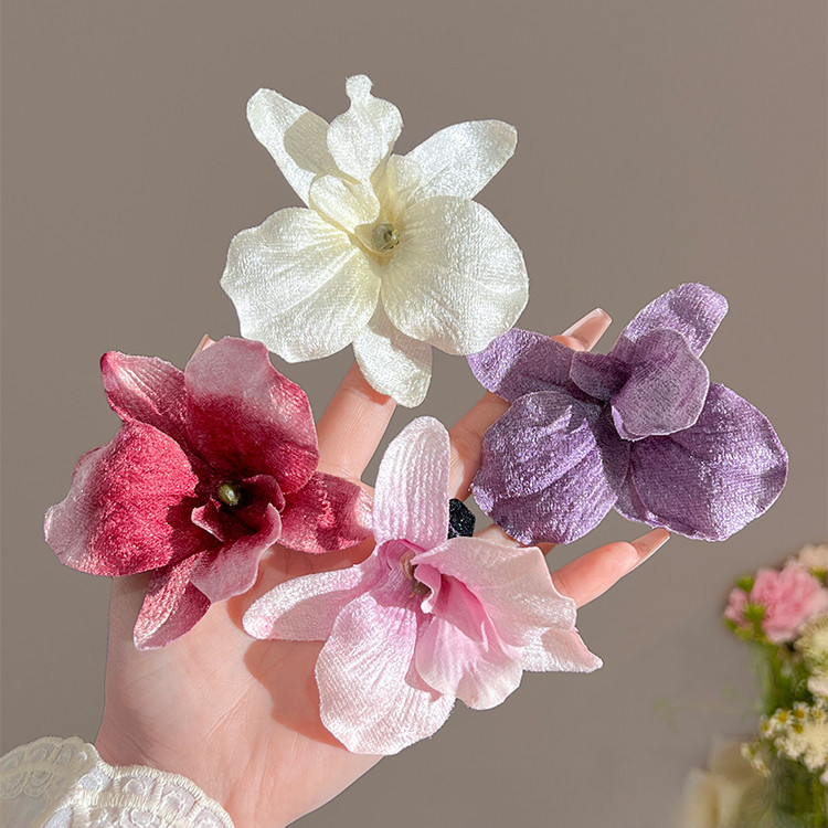 1 ชิ ้ นหวานสาวสวย Lily ดอกไม ้ Hairpin คลิปด ้ านข ้ าง Bangs คลิปอุปกรณ ์ เสริมผม