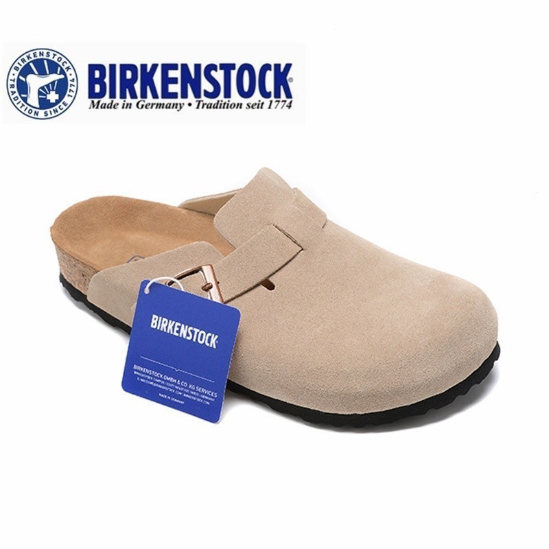 Birkenstock Boston Suede Sandals Baotou Classic Cork Slippers 34-46