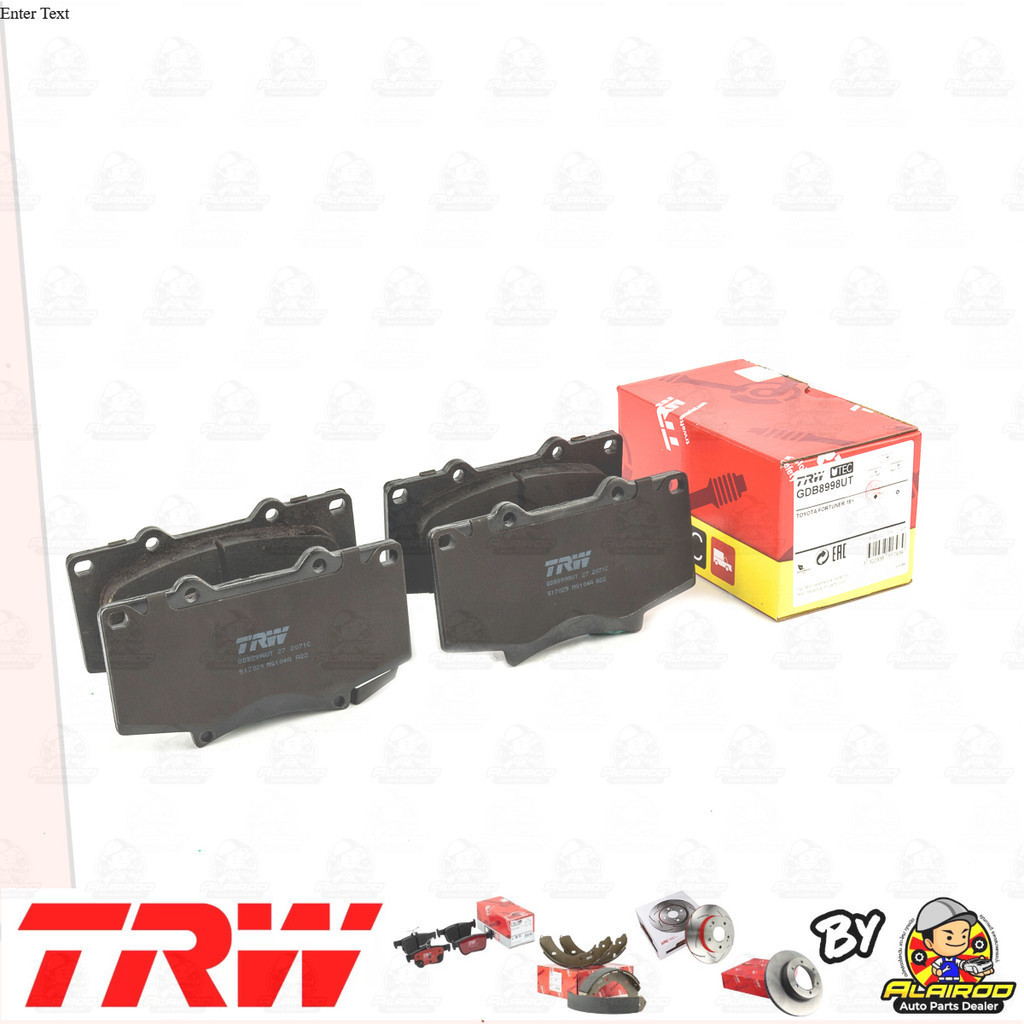 TRW UTEC ผ้าเบรคหน้า TOYOTA FORTUNER GUN155, GUN156 ปี 2015-ปัจจุบัน TRW UTEC GDB 8998 UT