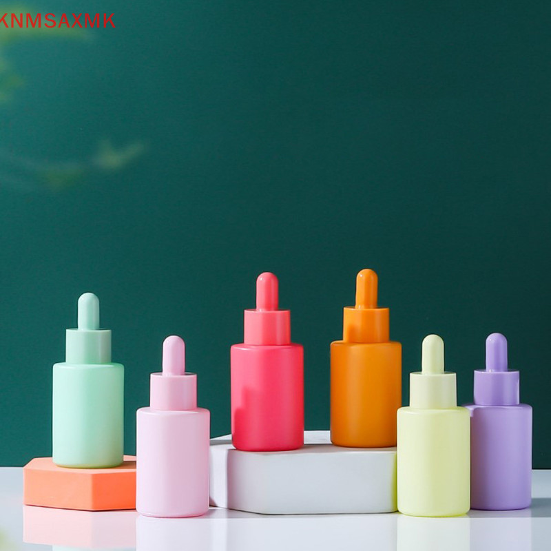 Zhechuibbb.th 30ml Glass s Dropper Bottle Eye Drop ขวดรีฟิลสีเงินใหม ่