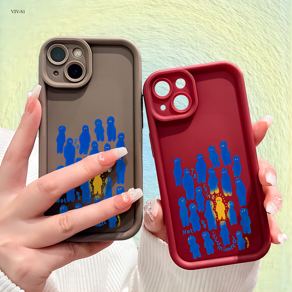 VIVO V29 V27 V27E V25 V25E V23 V23E V15 V11i V5 V5S S1 Lite Pro 4G 5G เคสวีโว่ สำหรับ To Shine Rather Than Be Illuminated เคสโทรศัพท์ Angel Eyes Ladder Cover