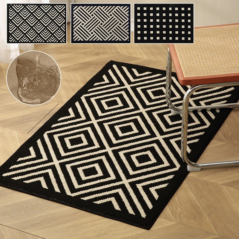 Retro Simple เสื ่ อประตู Anti-slip ห ้ องครัวดูดซับน ้ ําแผ ่ นตกแต ่ งบ ้ านอุปกรณ ์ - รูปที่ 2