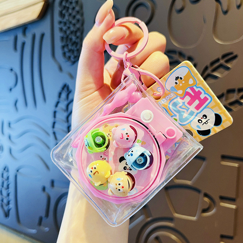 Original Wordless Family สนุกหมุนตกปลา Reel พวงกุญแจ/การ ์ ตูนน ่ ารักของเล ่ นน ้ อยกระเป ๋ านักเรียนจี ้ - รูปที่ 5