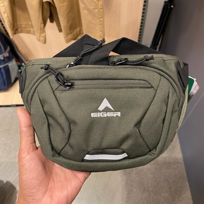 EIGER กระเป๋าคาดเอวผู้ชาย VESSEL 2F 1L - OLIVE