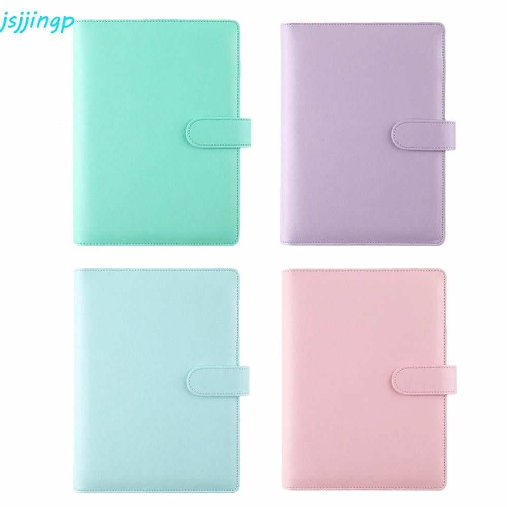 Jsjjingp ปกโน๊ตบุ๊ค Journal อุปกรณ์การเรียนแหวน Binder แฟ้มโฟลเดอร์ PU หนัง Planner Book Notepad Cover