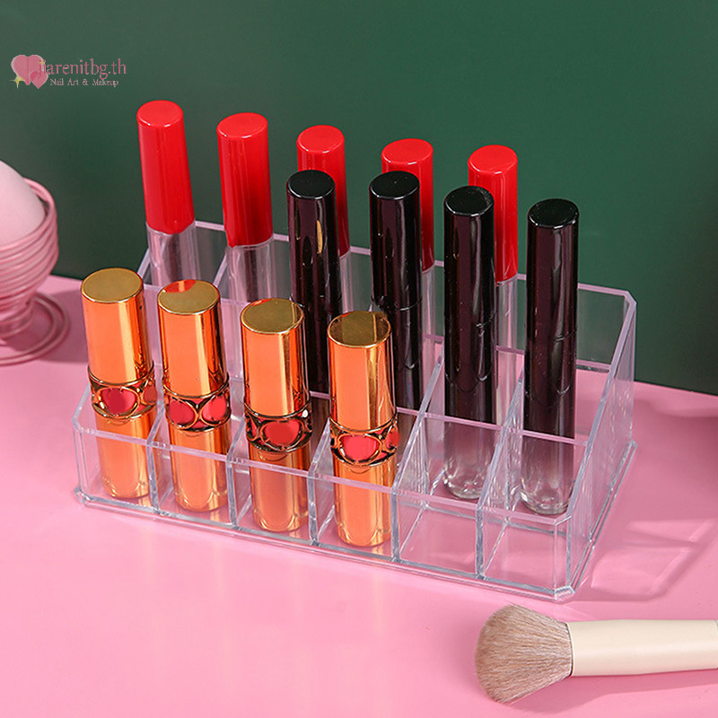 Renbg อะคริลิค Lip กล่องเก็บแปรงแต่งหน้าชั้นวางดินสอเขียนคิ้วชั้นเก็บเครื่องสําอาง Sorg กล่องเดสก์ท็อปองค์กร TH