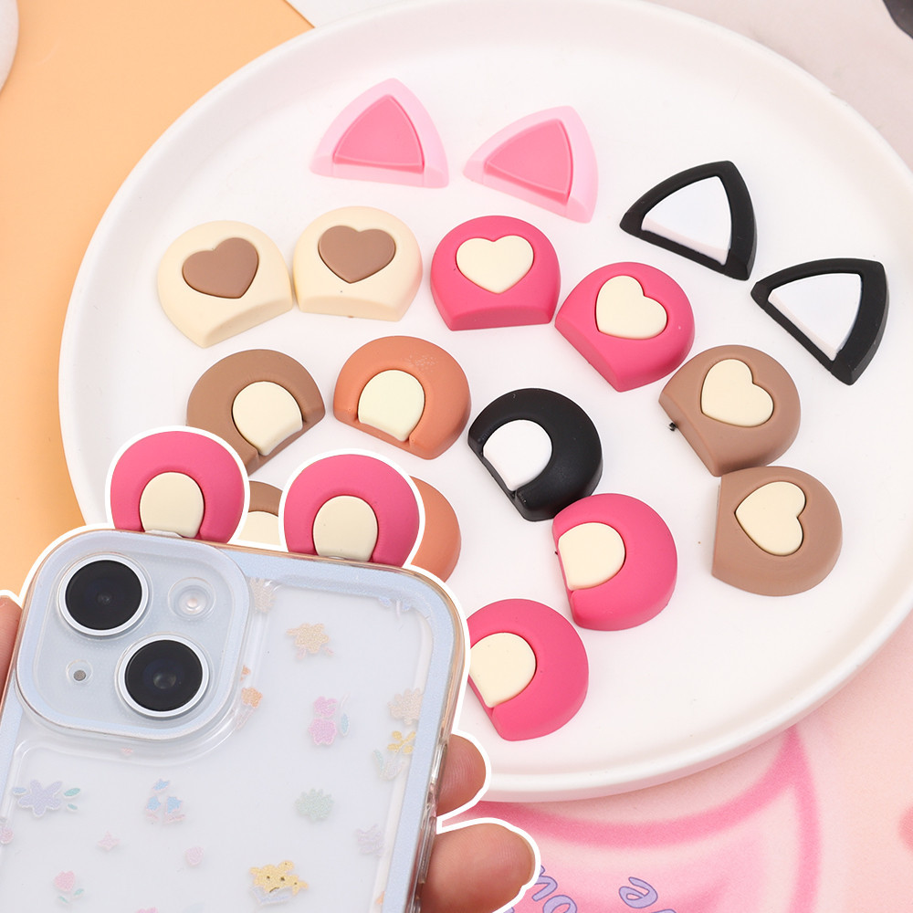 1พีซี เคสโทรศัพท์มือถือหูน่ารัก-สัตว์การ์ตูน3งหูตกแต่ง-มินิโฮมเมดของขวัญ-น่ารัก เรซิ่นอุปกรณ์โทรศัพท์ทําเอง-ยางนุ่มหัตถกรรมตกแ