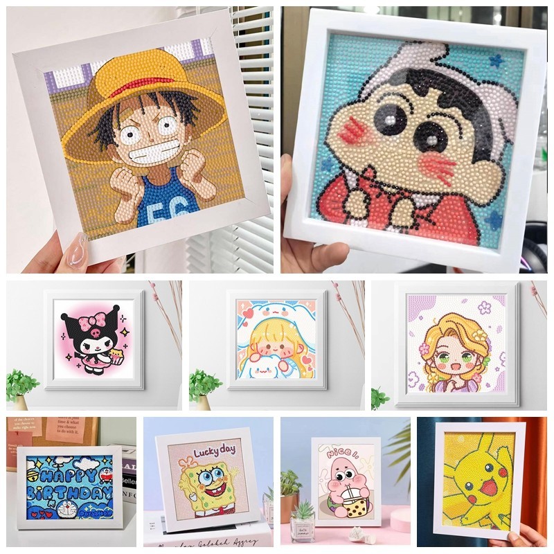 ครอสติสคริสตัล ภาพครอสติสคริสตัล DIY Diamond Painting ซานริโอ้ คุโรมิ มายเม ชุดภาพวาดปักเพชร 3D