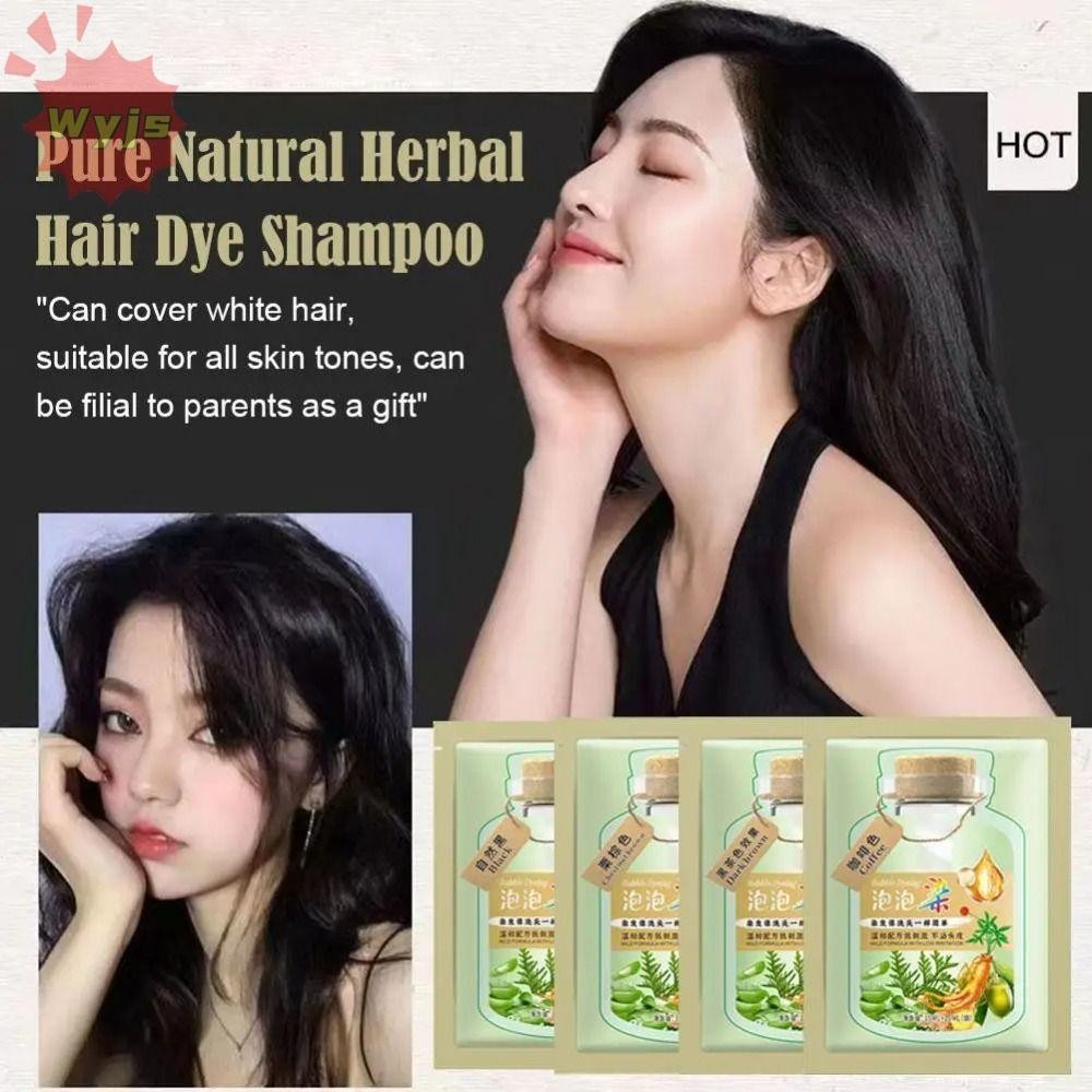 Wyjs Bubble Hair Dye, Long-lasting No Stimulation Hair Color Shampoo, Effective Easy To Wash Hair Coloring Shampoo Women