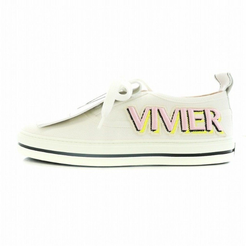Roger Vivier Ecole Me Patch Sneaker 38 25.0 ซม . สีขาว ส ่ งตรงจากญี ่ ปุ ่ นมือสอง

