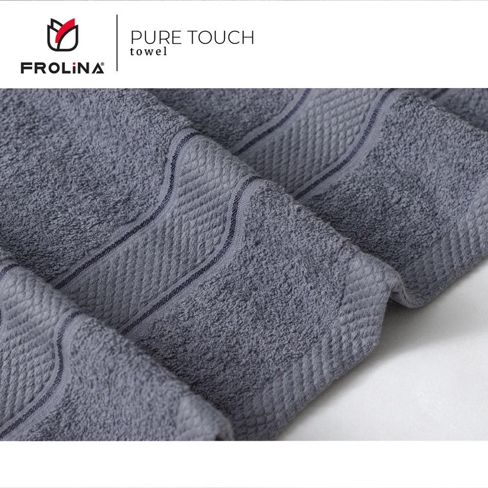 Frolina Pure Touch เซ็ทผ้าขนหนูเช็ดตัวและเช็ดผม ขนาด  30x60+15x30 นิ้ว - 6