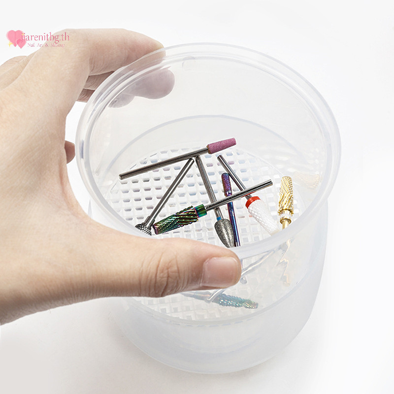RENBG Nail Art เจาะ Bits บดฆ่าเชื้อกล่องฆ่าเชื้อเล็บเครื่องมือทําความสะอาดกล่องเล็บกรณีอุปกรณ์เสริม TH - รูปที่ 4