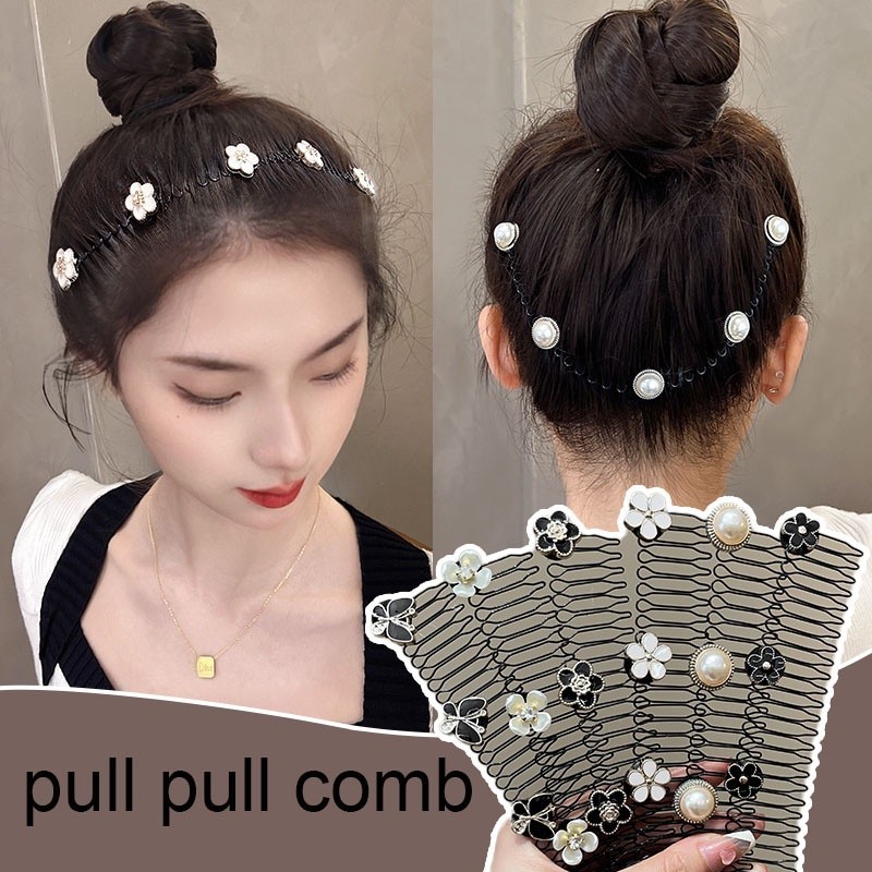 ผู ้ หญิงใส ่ หวีหักคลิปผมจัดแต ่ งทรงผมเครื ่ องมือดึงหวีผู ้ หญิงกลับช ้ อนหัว Headwear