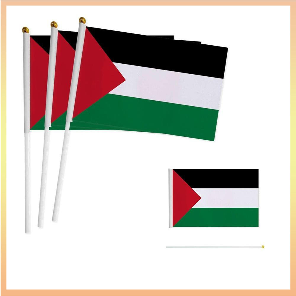 ธงมือ Palestine 14*21 ซม./20*28 ซม./30*45 ซม.Palestine ธงชาติขนาดเล็กมือถือ Waving ธงในร่มกลางแจ้งตกแต่งบ้าน
