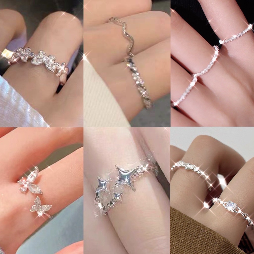 แหวน ปรับขนาดได้ ผีเสื้อ โบว์ สาวเกาหลี แหวนแฟชั่น เครื่องประดับ พร้อมส่ง RMIX