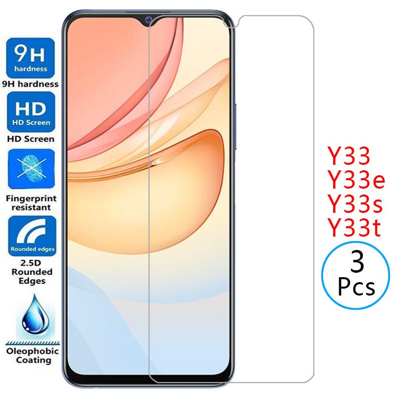 กระจกนิรภัยป้องกันสําหรับ vivo y33 y33e y33t y33s 5g ป้องกันหน้าจอบน vivo y33t y 33 es 33e 33t 33s 3