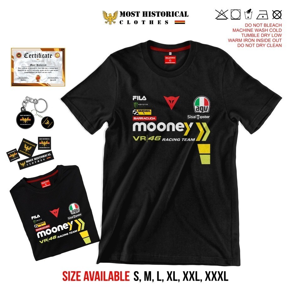 เสื้อยืดมอเตอร์ไซค์ Moto Gp Vr46 Racing Team Valentino Rossi the Doctor เสื้อยืดยานยนต์