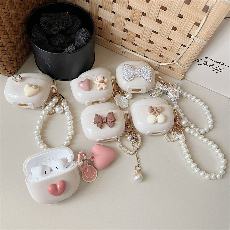 เคสหูฟัง Honor EarBuds X6 เคส Case สําหรับ หูฟังใหม ่ น ่ ารักโบราณผีเสื ้ อสีขาว