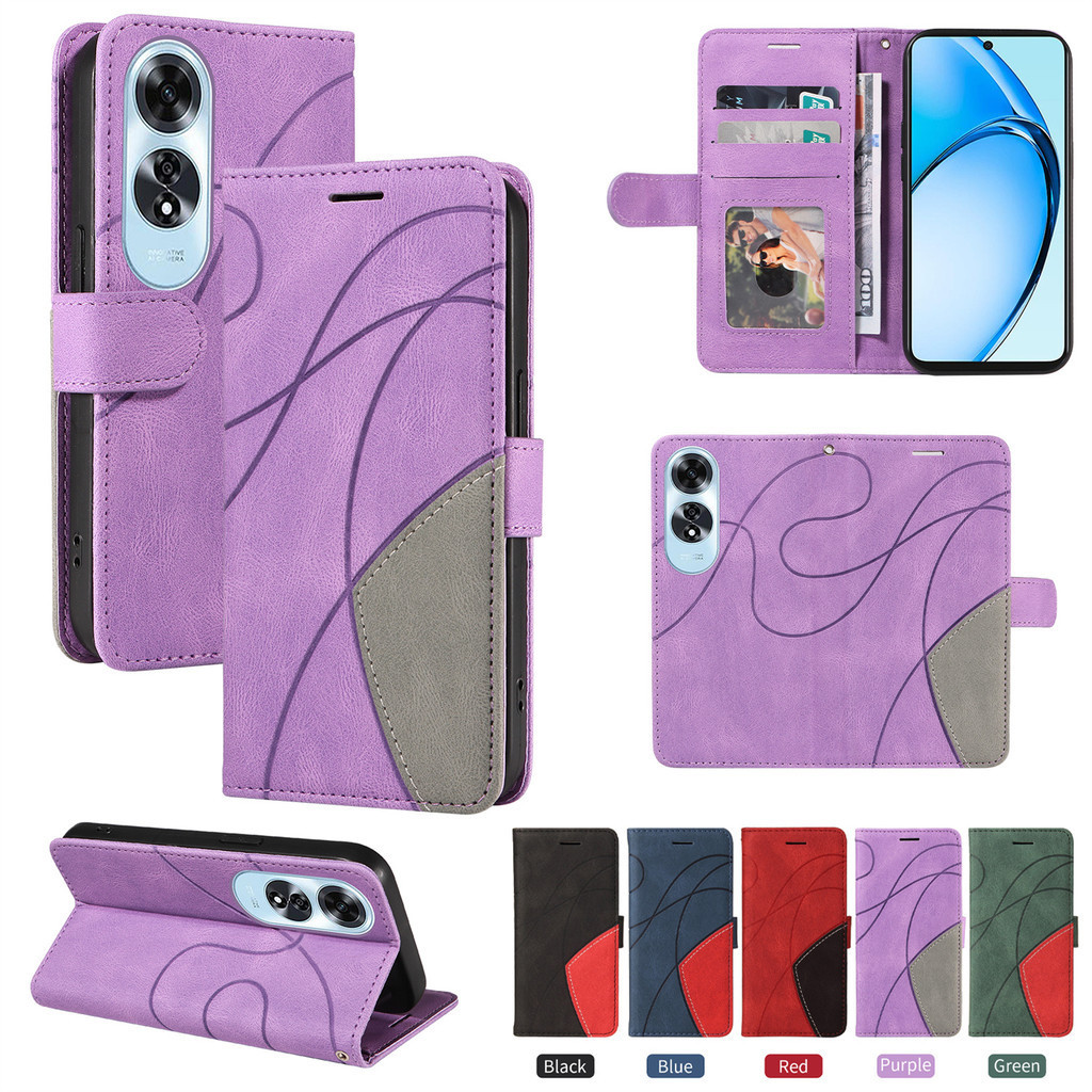เคสฝาพับ เคสเปิดปิด Case for OPPO Reno 14 14F 13 13F 12 F 12F A58 A38 A18 Find X8 X9 A5i A5 A3 A6 Pro 5G A5x A3x 4G เคสโทรศัพท์หนังฝาพับพร้อมช่องใส่บัตรสําหรับ PU Faux Leather Flip Cover Wallet With Card Slots Soft TPU SHS