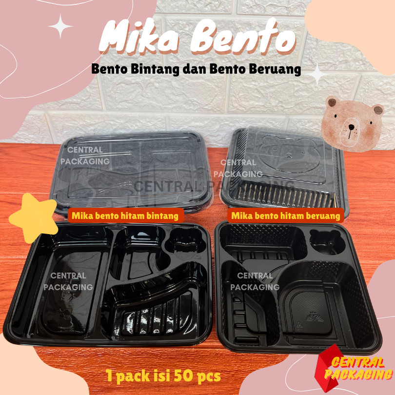 [RETAIL MIN 25 ชิ้น] MIKA BENTO 4 SETTINGS + LID / MIKA BENTO LUX BRAND / MIKA BENTO BINTANG / MIKA 