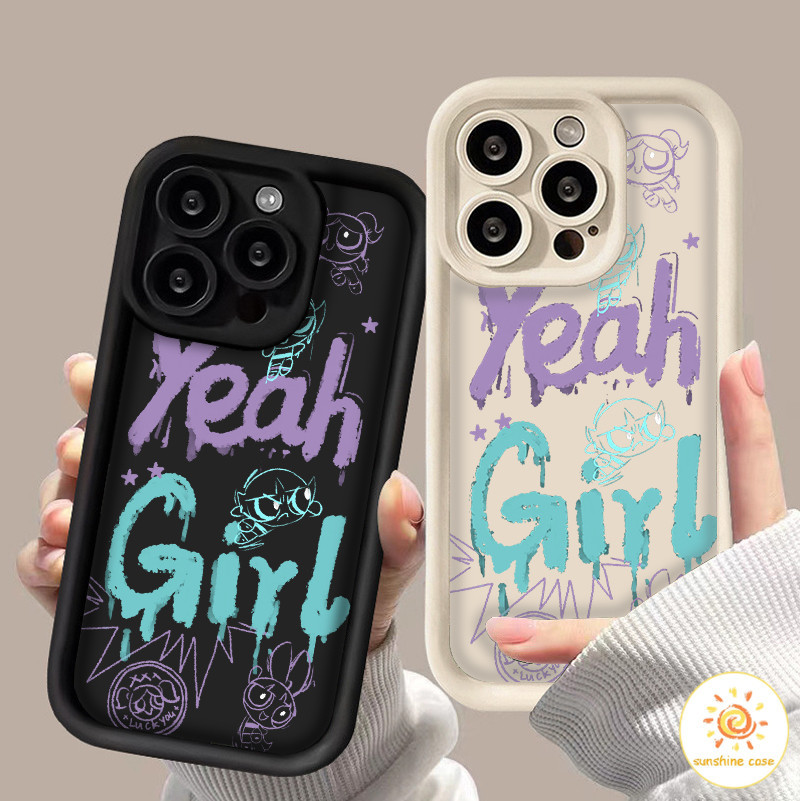 ตัวอักษรภาษาอังกฤษ YEAH GIRL ไอโฟน11 For iPhone12 13 14 15Pro MAX X XS XR XS 6 7 8Plus SE2020 เคสโทรศัพท์
