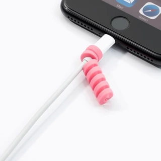 2 ชิ ้ นสายเกลียวสําหรับ Iphone Android Type C โทรศัพท ์ สายชาร ์ จ USB ฝาครอบ