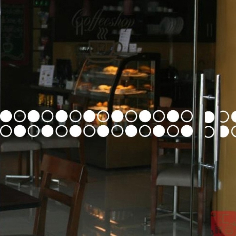 Simple Glass Anti-collision Waistline สติกเกอร ์ ร ้ านเสื ้ อผ ้ า Office Window Glass สติกเกอร ์