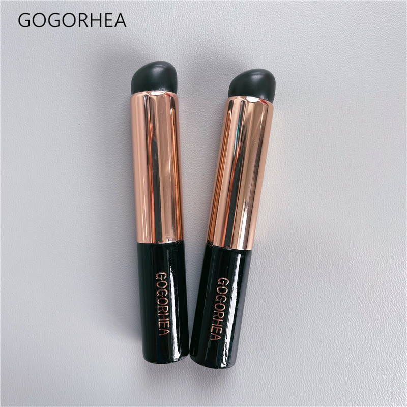 ข ้ อเสนอพิเศษ Gogorhea!Q แปรงทาปากซิลิโคนนุ ่ ม Finger Belly แบบพกพาหัวกลมแบบพกพาแปรงทาปากแปรงลิปสติกคอนซีลเลอร ์ แปรงลิปมาส ์ ก