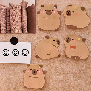 30 แผ่นการ์ตูน Capybara Shape Sticky Notes นักเรียน Mini Memo Pad