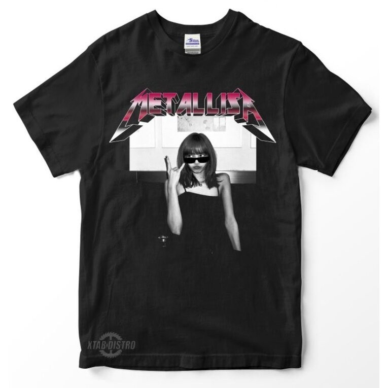 💥Metallisa เสื้อยืด พิมพ์ลาย metallisa blackpunk lisa blackpunk สไตล์เกาหลีการจัดส่งที่รวดเร็ว