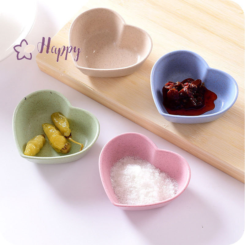 <Happybay> ซอสขนมผลไม้รูปหัวใจ l ภาชนะใส่อาหารสําหรับเด็ก บนโต๊ะอาหาร จานอาหารค่ํา ลดราคา