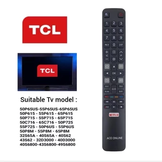 สําหรับ TCL SMART TV รีโมทคอนโทรล RC802N YAI3 YUI2 YU14 YUI1 YU11 พร้อม Netflix